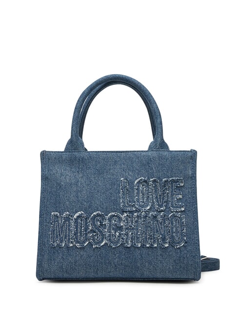 LOVE MOSCHINO DENIM Geanta de mana, cu bareta de umar albastru - Genți femei