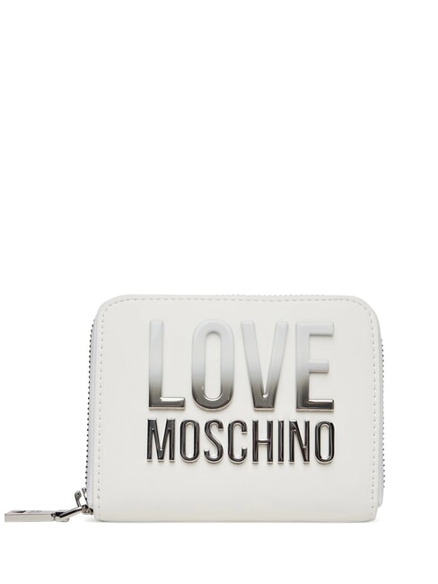 LOVE MOSCHINO ZIP AROUND Portofel alb - Portofele femei