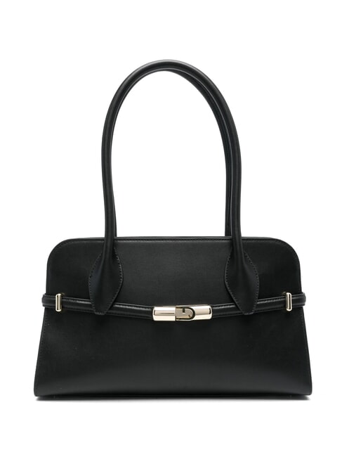 FURLA GOCCIA Geantă mică de umăr din piele negru - Genți femei