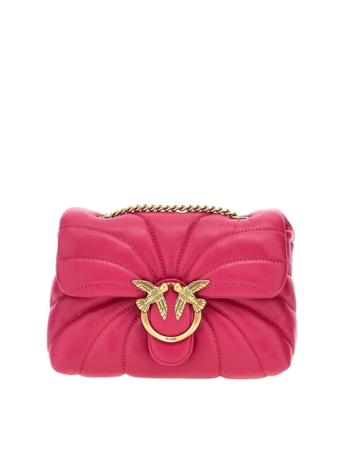 PINKO LOVE PUFF MINI Geantă mini de umăr din nappa roz roz-aur antic - Genți femei