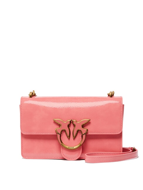 PINKO LOVE ONE MINI  Mini geanta de umar floare de piersic-aur antic - Genți femei