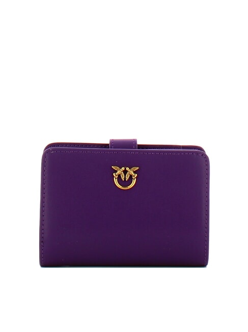 PINKO MULTI POCKETS  Portofel de piele prune aur antic - Portofele femei