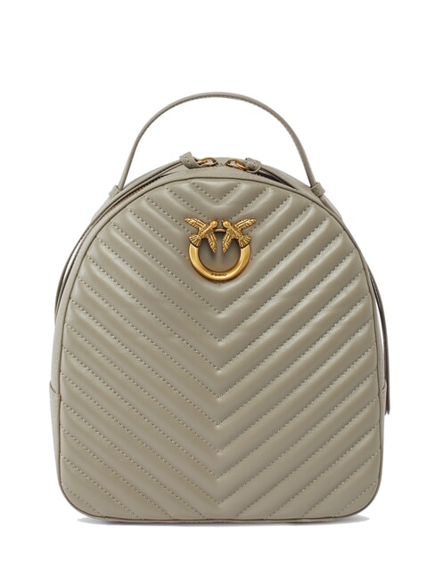PINKO LOVE CLICK CLASSIC Rucsac matlasat din piele nuc-aur antic - Genți femei