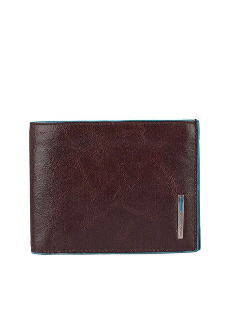PIQUADRO BLUE SQUARE  Portofel din piele, cu clapă MAHOGANY - Portofele bărbați