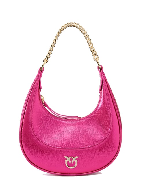 PINKO BRIOCHE Geanta de umar din piele metalica fucsia-auriu metalic - Genți femei