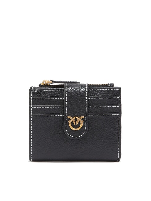 PINKO MULTI PURPOSE Portofel mic din piele aur negru-vechi - Portofele femei