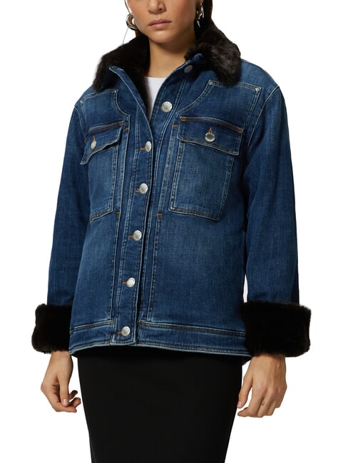 PINKO POP Jacheta denim cu aplicatii spalare vintage mediu închis la culoare - Jachete pentru femei