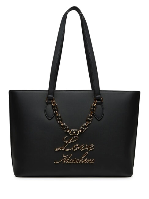 LOVE MOSCHINO LOVELY CHAIN  Geanta de cumparaturi negru - Genți femei