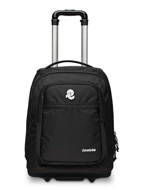 INVICTA BUMP PLAIN Rucsac troler cu 2 roti negru - Rucsacuri cu role