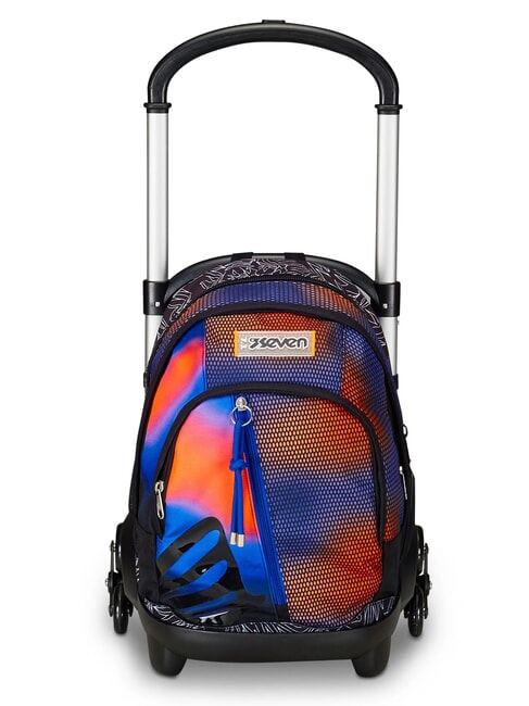 SEVEN FLEX SHADEFULL BOY Rucsac troler detasabil, 3 roti albastru reflex - Rucsacuri cu role