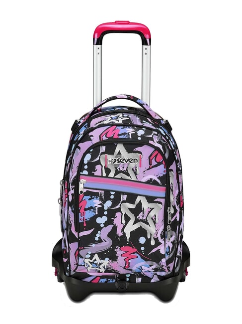 SEVEN JACK + MARK ON GIRL Rucsac troler detasabil, 3 roti negru - Rucsacuri cu role
