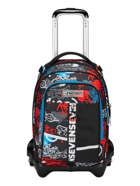SEVEN JACK + HALF STREET Rucsac troler detasabil, 3 roti negru - Rucsacuri cu role