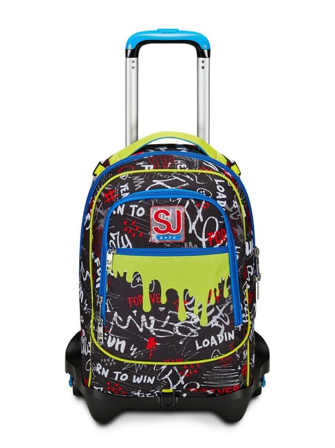 SJGANG GANG BORN TO FUN BOY  Rucsac troler detasabil, 3 roti negru - Rucsacuri cu role