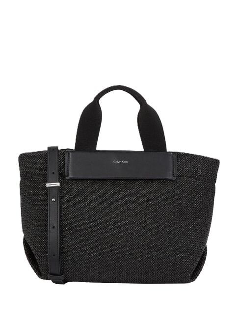 CALVIN KLEIN CK RAFFIA Geanta de mana, cu bareta de umar ck negru - Genți femei