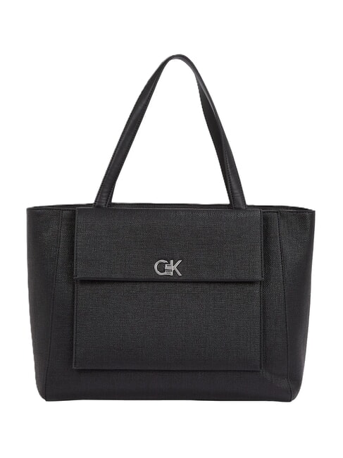 CALVIN KLEIN CK MEDIUM Cumpărător de umăr ck negru - Genți femei