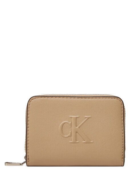 CALVIN KLEIN SCULPTED Med Portofel cu fermoar vesela - Portofele femei
