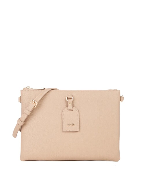 V73 VIVIENNE Geantă clutch plat cu curea de umăr bej - Genți femei