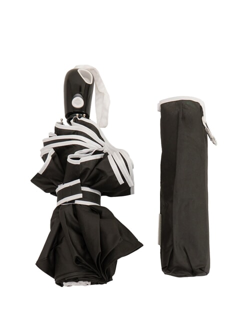 FERRÈ MINI Umbrelă de deschidere/închidere automată negru/alb - Umbrele