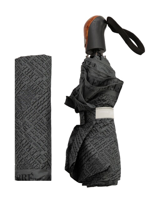 FERRÈ MINI Umbrelă pliabilă rezistentă la vânt cravată gri 02 - Umbrele