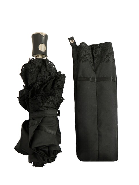 FERRÈ MINI Umbrelă pliabilă cu deschidere automată negru01 - Umbrele