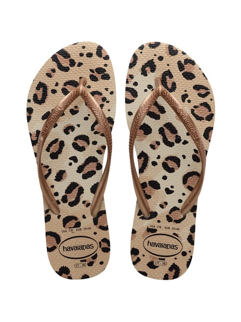 HAVAIANAS SLIM ANIMALS SLIM ANIMALS flip-flops bej/bej - Pantofi femei