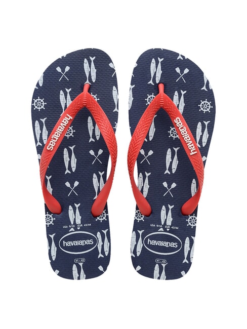 HAVAIANAS Haltere TOP NAUTICAL bleumarin/roșu rubin - Pantofi bărbați