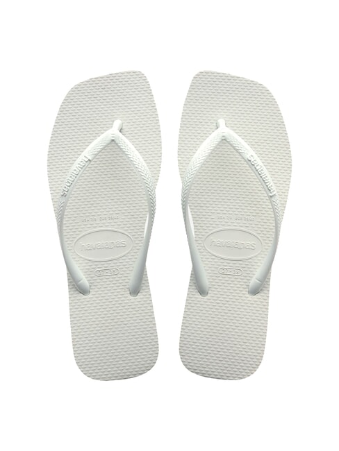 HAVAIANAS SLIM SQUARE Flip Flops cu vârful pătrat alb - Pantofi femei