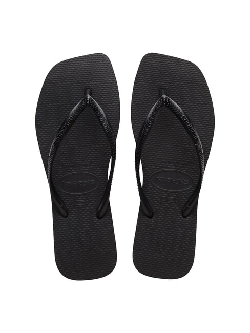 HAVAIANAS SLIM SQUARE Flip Flops cu vârful pătrat BLACK - Pantofi femei