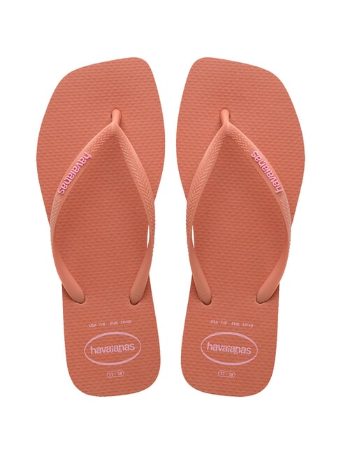 HAVAIANAS SQUARE LOGO Papuci flip-flop lut roz - Pantofi femei