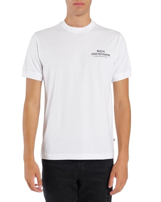 JOHN RICHMOND HECKMANN Tricou din bumbac cu logo alb - tricou