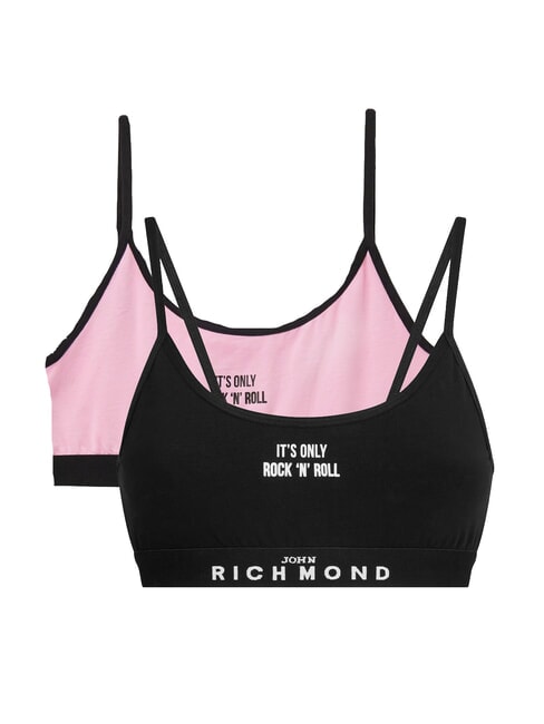 JOHN RICHMOND RIVIERE 2 sutiene bandeau negru/roz - Lenjerie de corp pentru femei