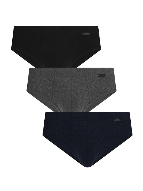 JOHN RICHMOND ARY 3 slip cu talie joasa bk/albastru/gr - Slip pentru bărbați