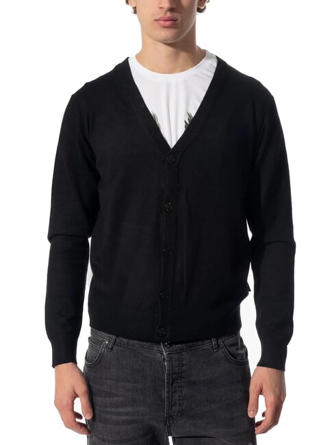 RICHMOND X LICONE Cardigan cu decolteu în V cu nasturi negru2 - Pulovere pentru bărbați