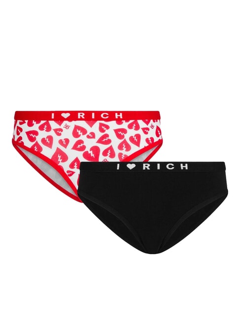 JOHN RICHMOND ROY 2 slip cu talie joasa wht/negru - Slip pentru femei