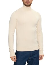 RICHMOND X CUSMA Pulover cu guler rotic alb de os - Pulovere pentru bărbați - 1