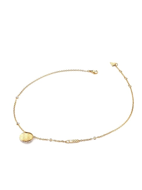 GUESS 4G RISING Colier cu monedă logoată aur galben - Lănțișoare