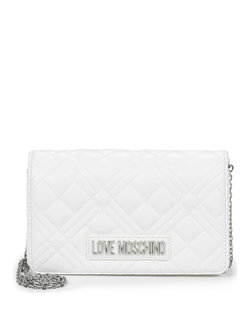 LOVE MOSCHINO QUILTED Mini Geanta cu curea de umar alb - Genți femei