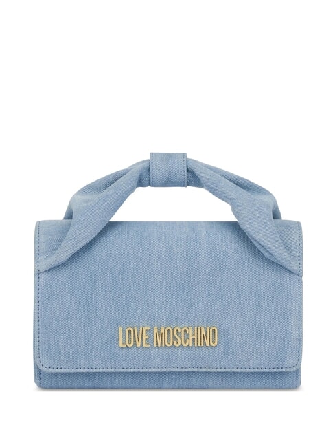 LOVE MOSCHINO DENIM  Geantă de mână mini, cu curea de umăr cer albastru - Genți femei