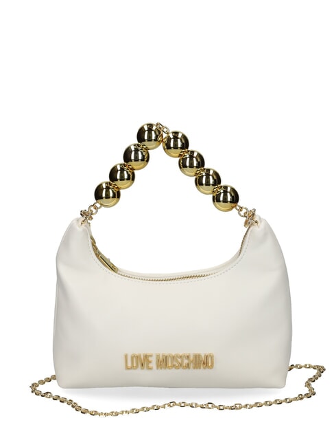 LOVE MOSCHINO CHAIN Geanta de mana mini, cu curea de umar alb - Genți femei