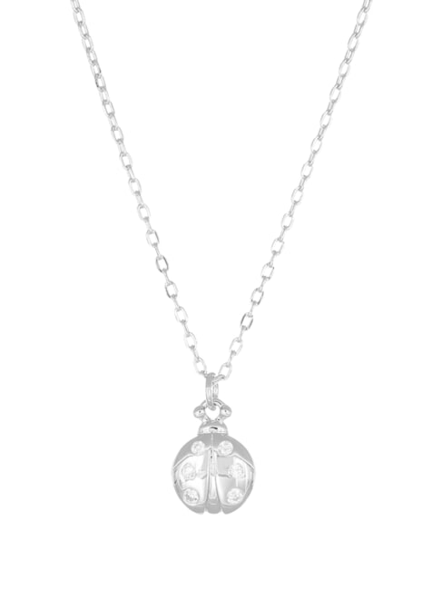 AMEN COCCOLE LUXURY Colier fluture și zirconiu rodiu - Lănțișoare
