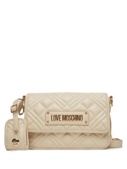 LOVE MOSCHINO QUILTED S Mini Geanta de umar fildeş - Genți femei
