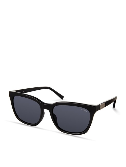 GUESS BROWLINE Ochelari de soare negru strălucitor/oglindă de fum - Ochelari pentru bărbați