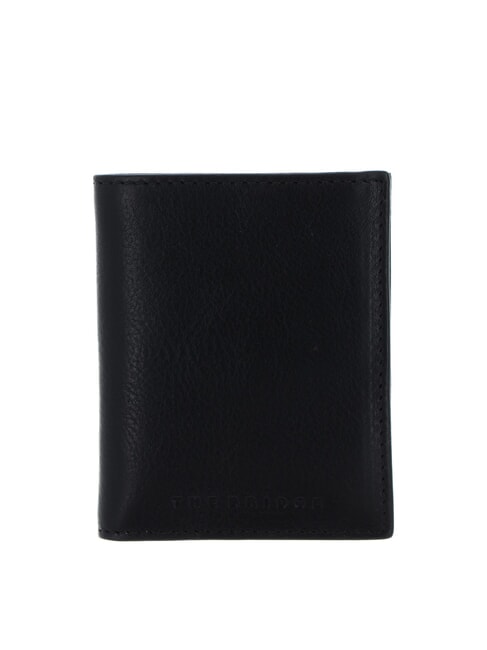 THE BRIDGE ETTORE Suport de card vertical din piele ruteniu mat negru / întunecat - Portofele bărbați