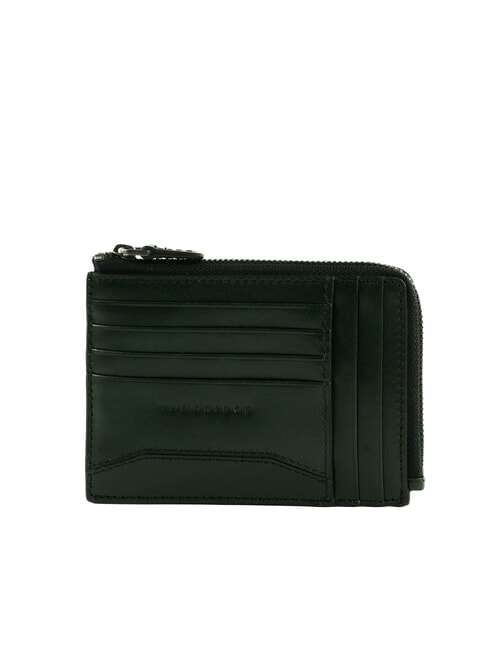 THE BRIDGE FILIPPO Suport card din piele cu fermoar malachit/rut. întuneric - Portofele bărbați