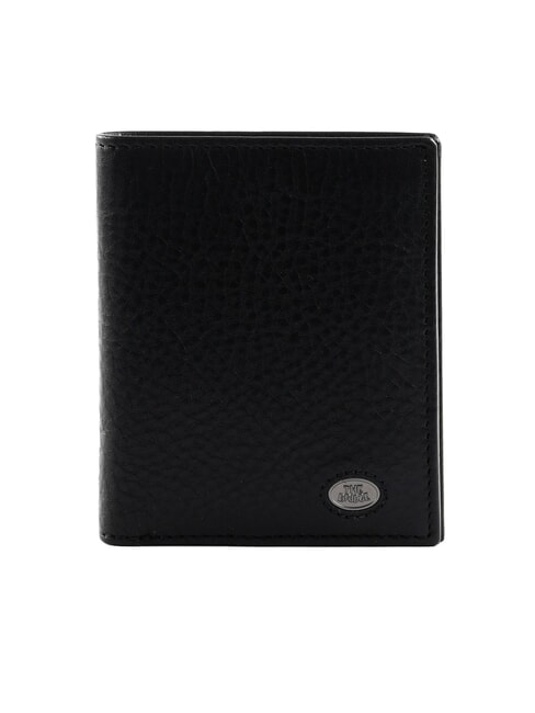 THE BRIDGE FABIO Suport de card vertical din piele ruteniu mat negru / întunecat - Portofele bărbați