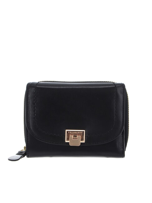 THE BRIDGE FEDERICA Portofel mic din piele Negru de aur - Portofele femei