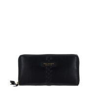 THE BRIDGE FEBE Portofel mare cu fermoar din piele - Portofele femei