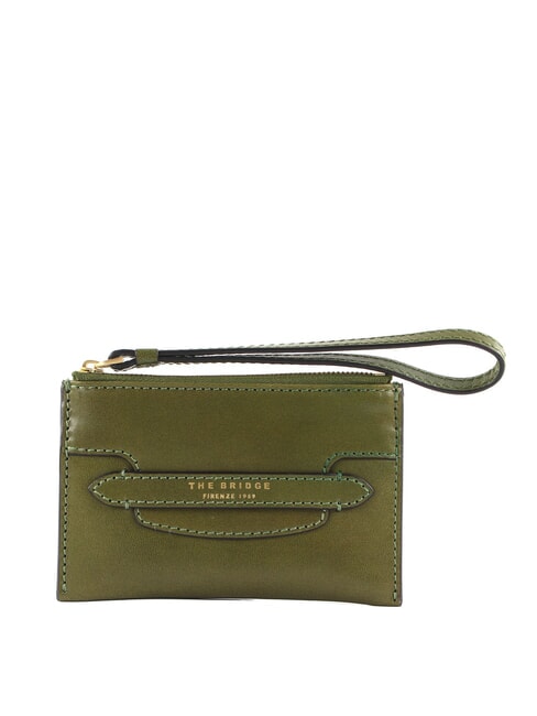 THE BRIDGE LUCREZIA  Geanta din piele smochin verde abb. aur - Genți femei
