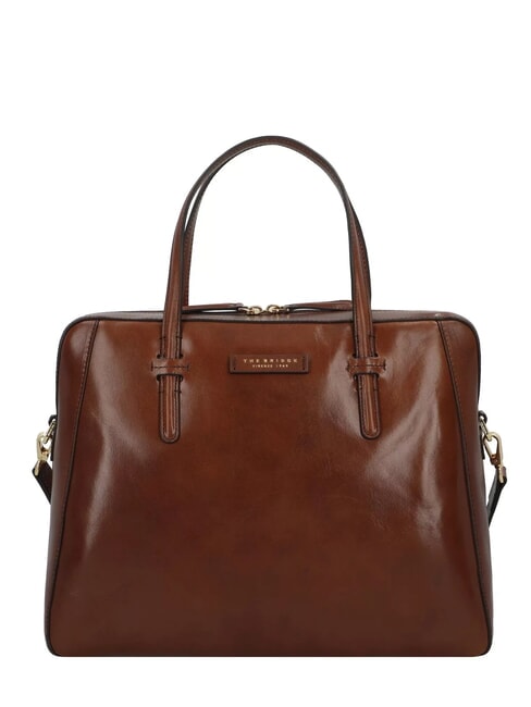 THE BRIDGE DIANA Servieta din piele pentru laptop de 14". BROWN - Serviete birou