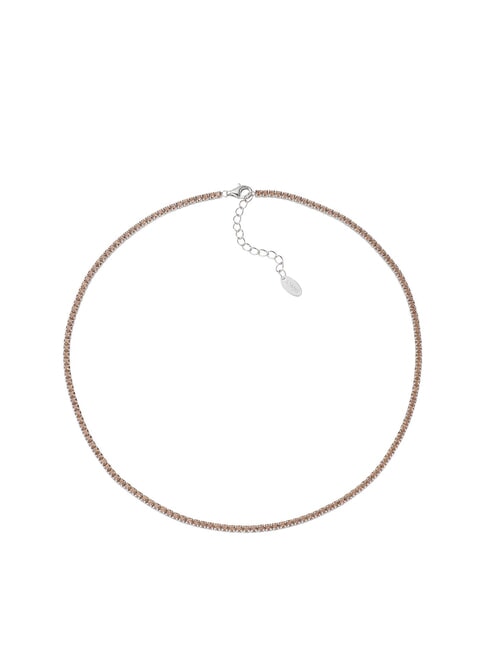 AMEN TENNIS MANIA Colier choker cu zirconiu rodiu - Lănțișoare